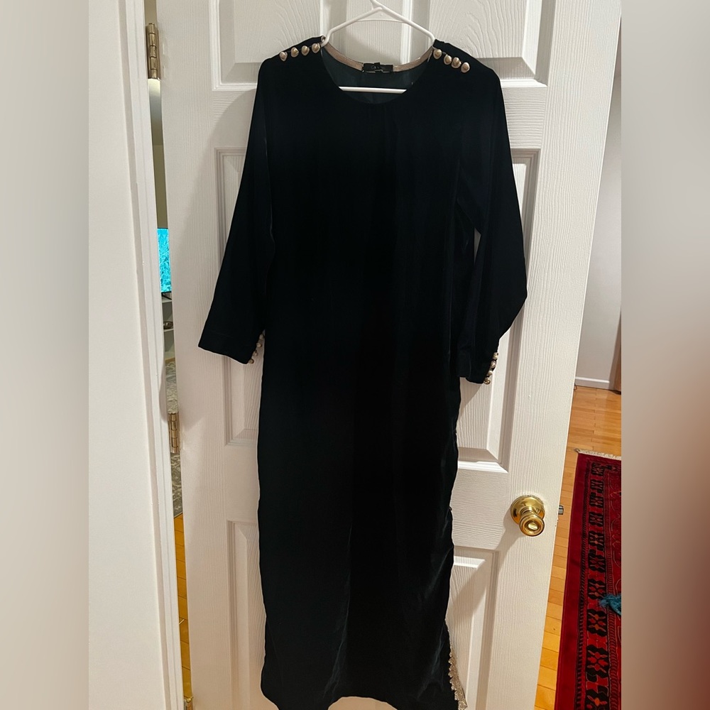 Long velvet shirt
